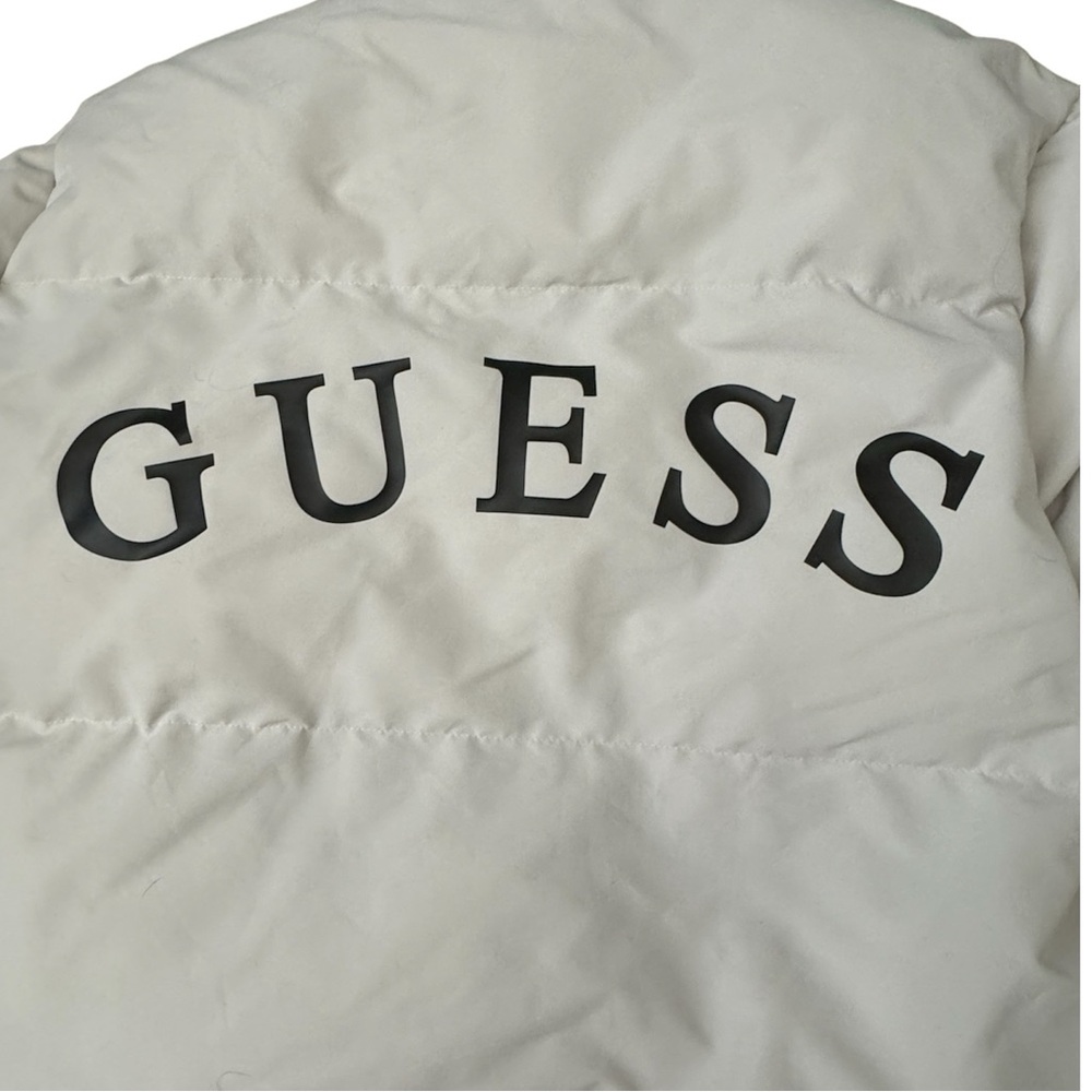 Guess | NWOT Men black and white Heavy-Weight Colorblock Puffer Jacket size L - Picture 11 of 11